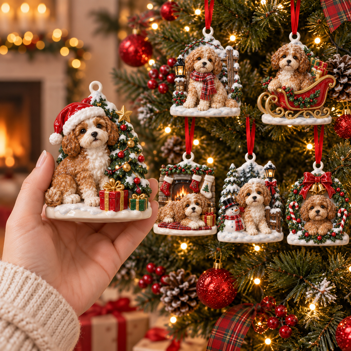 Cavapoo Christmas Acrylic Ornament Gift Set NCU0TM173