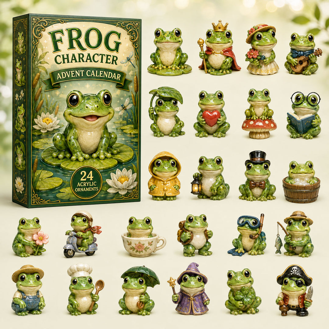 CHRISTMAS KICKOFF 40% OFF - Character Frog Advent Calendar 2026 - 24-Day Festive Countdown, Acrylic Charms Blind Box - Gift For Frog Lovers