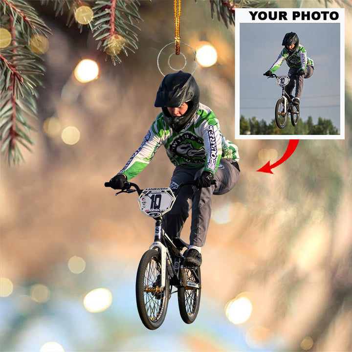 Chase The Wind - Personalized Photo Mica Ornament - Christmas Gift For Family Members