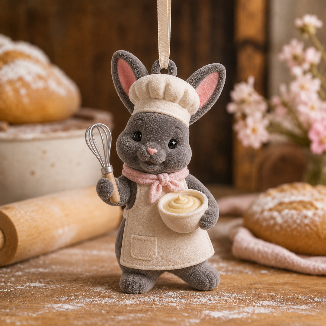 Chef Bunny Mica Ornament NCU0TM041