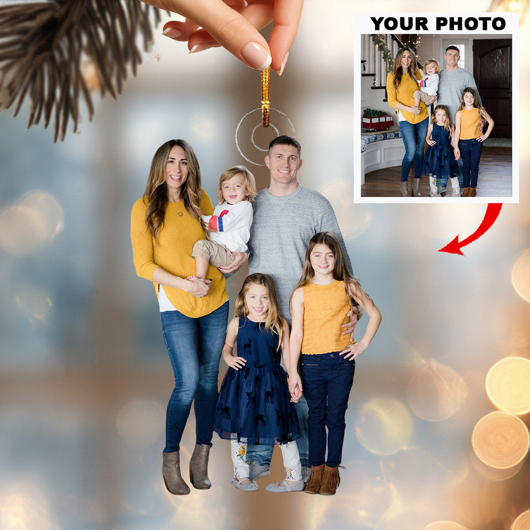 Cherished Togetherness - Personalized Photo Mica Ornament - Christmas Gift For Family Members