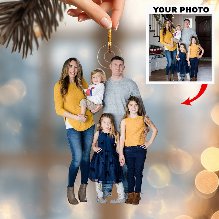 Cherished Togetherness - Personalized Photo Mica Ornament - Christmas Gift For Family Members
