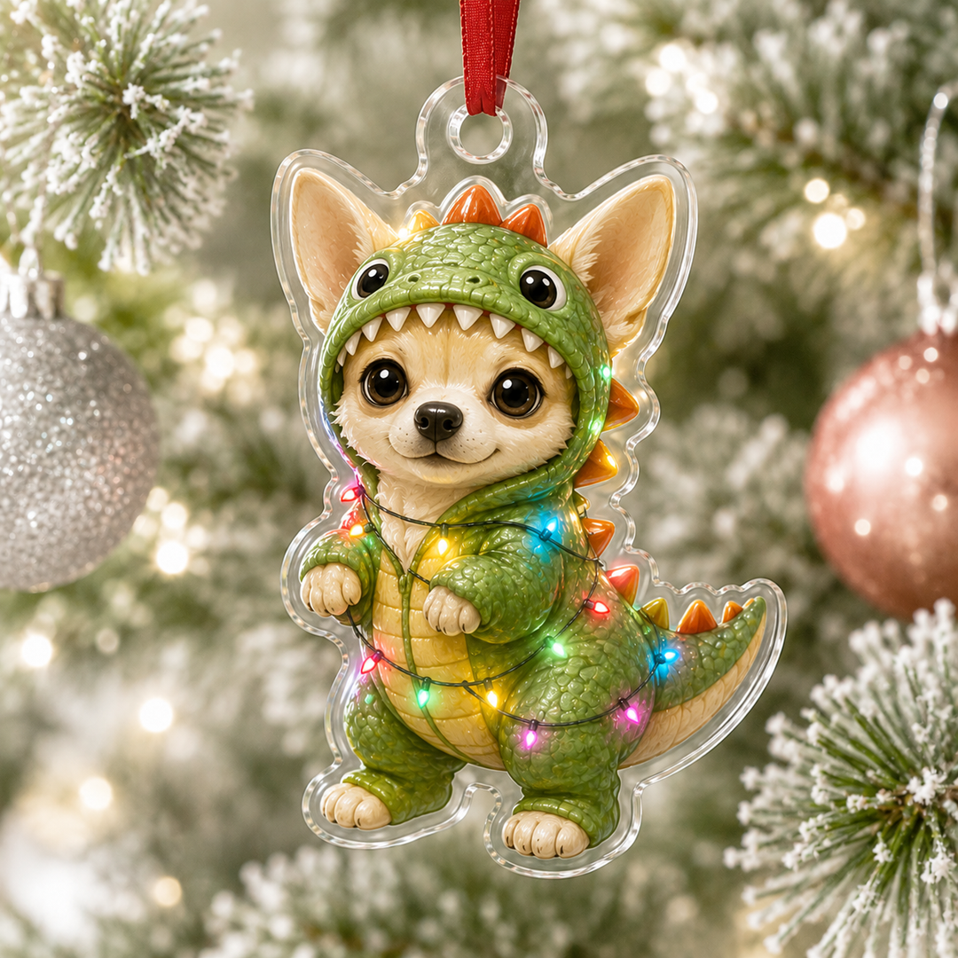 Chihuahua Dinosaur Mica Ornament NCU0HT011