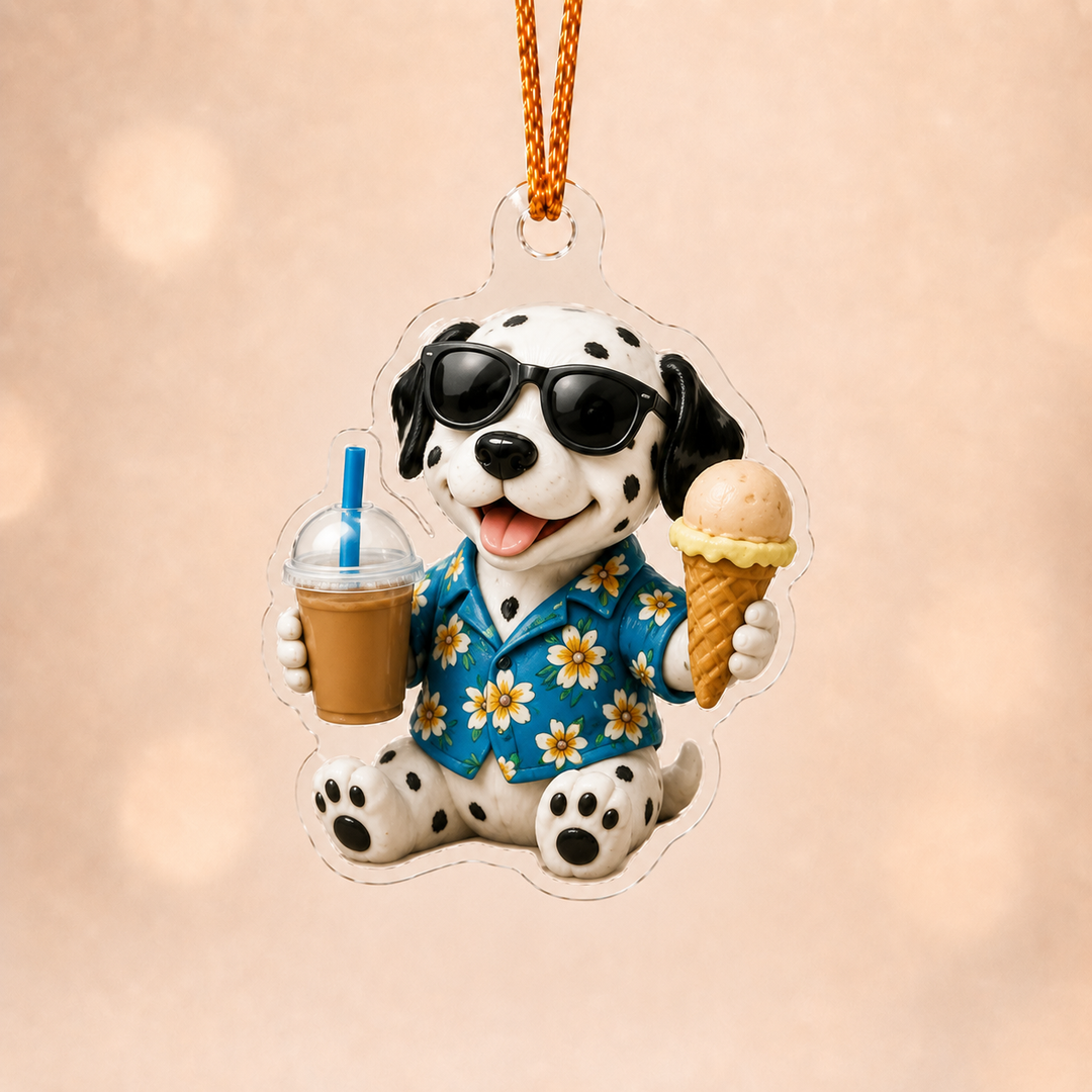 Chill Dalmatian Adorable Mica Ornament NCU0NT013