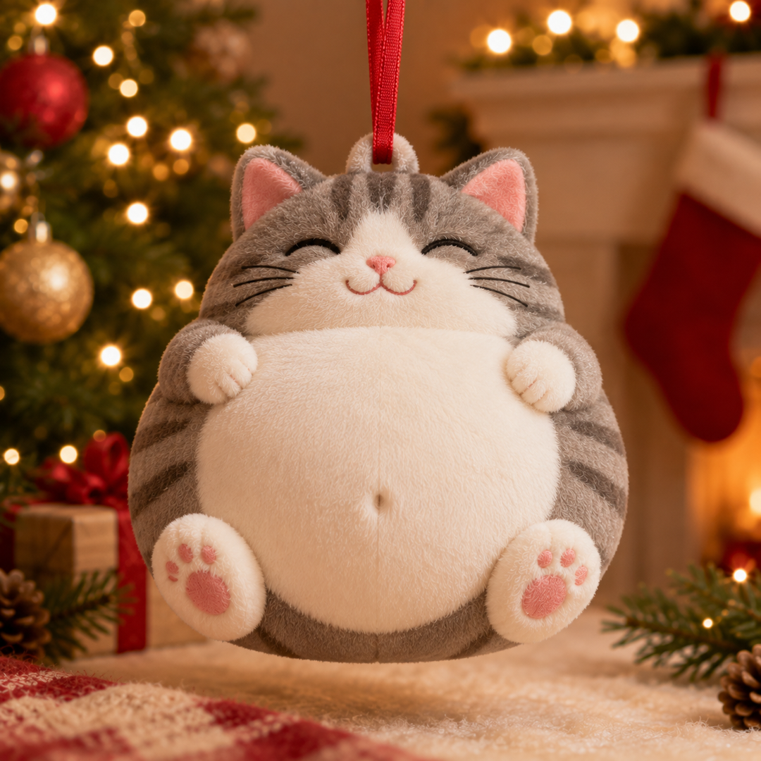 Chonky Cat Mica Ornament NCU0TM052