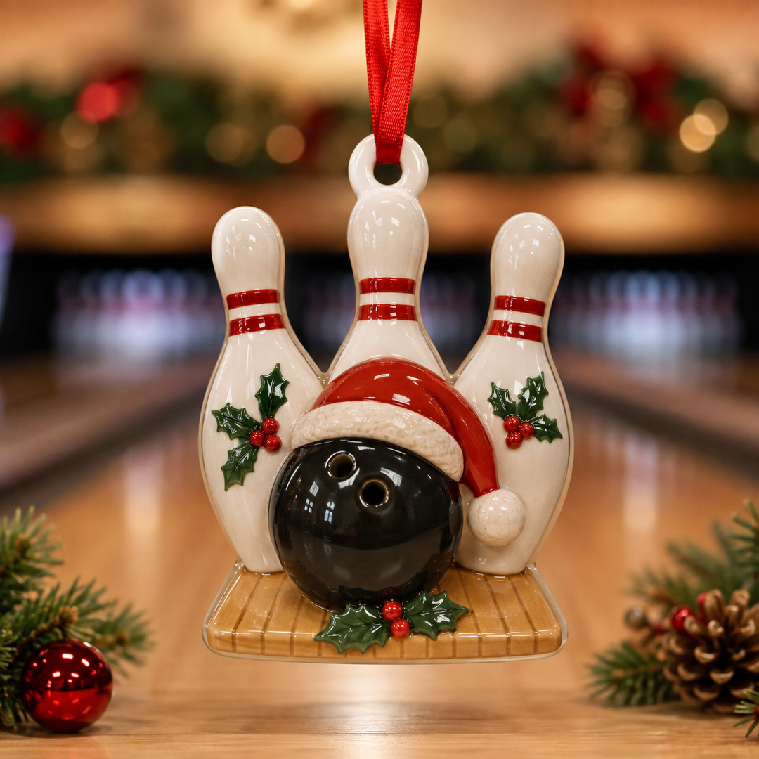 Christmas Bowling Mica Ornament NCU0TM073