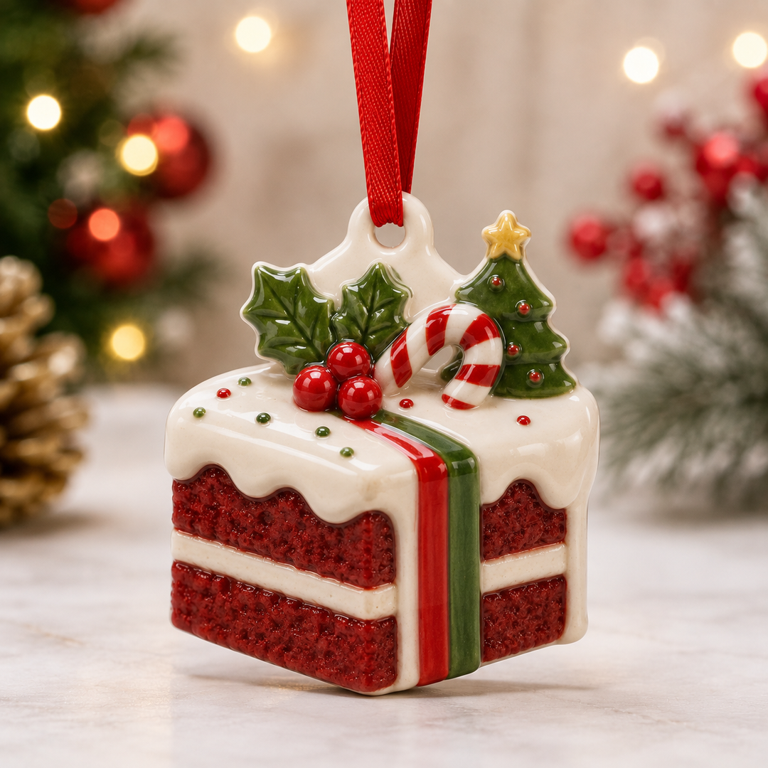 Christmas Cake Mica Ornament NCU0TM045