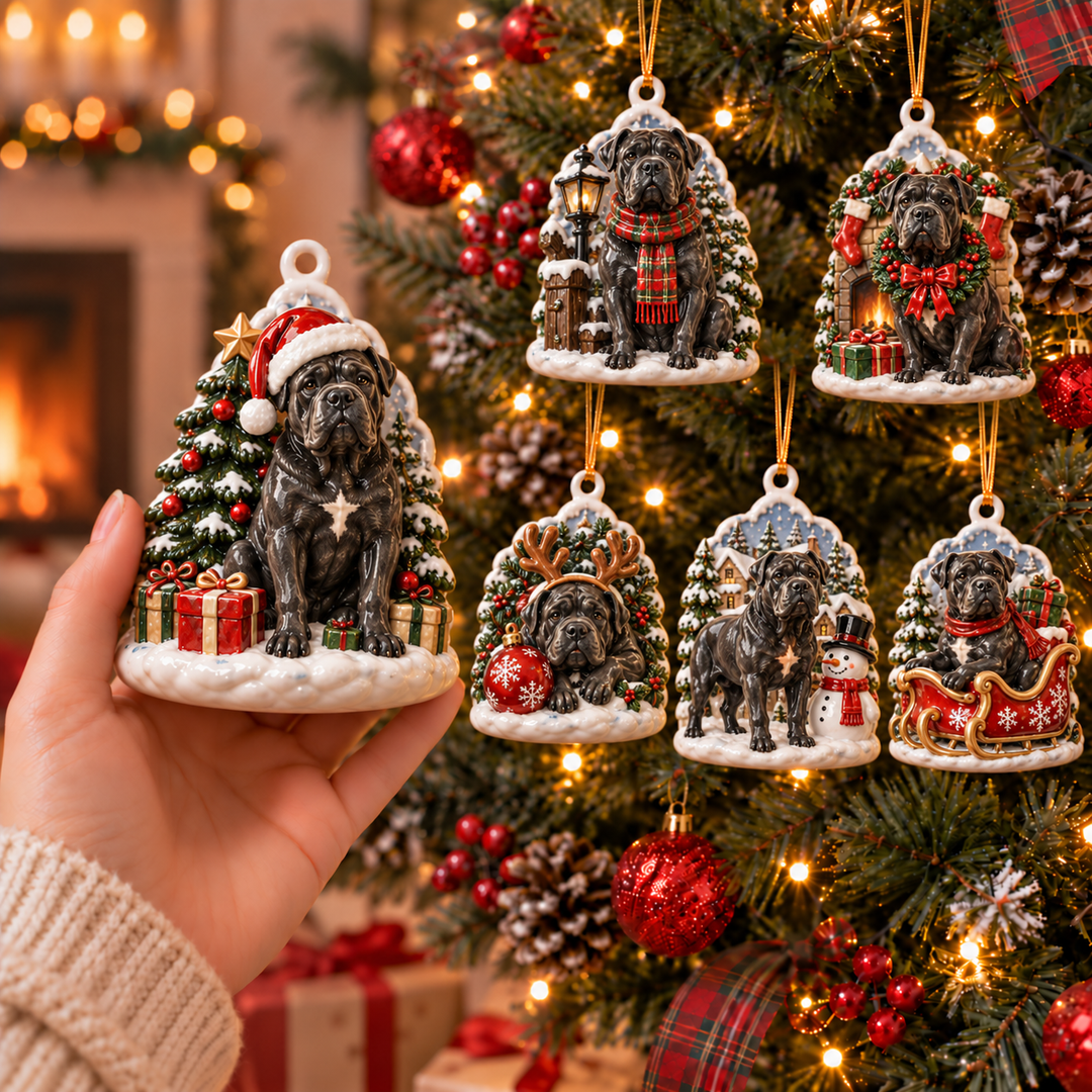 Christmas Cane Corso Acrylic Ornament Gift Set NCU0NT141