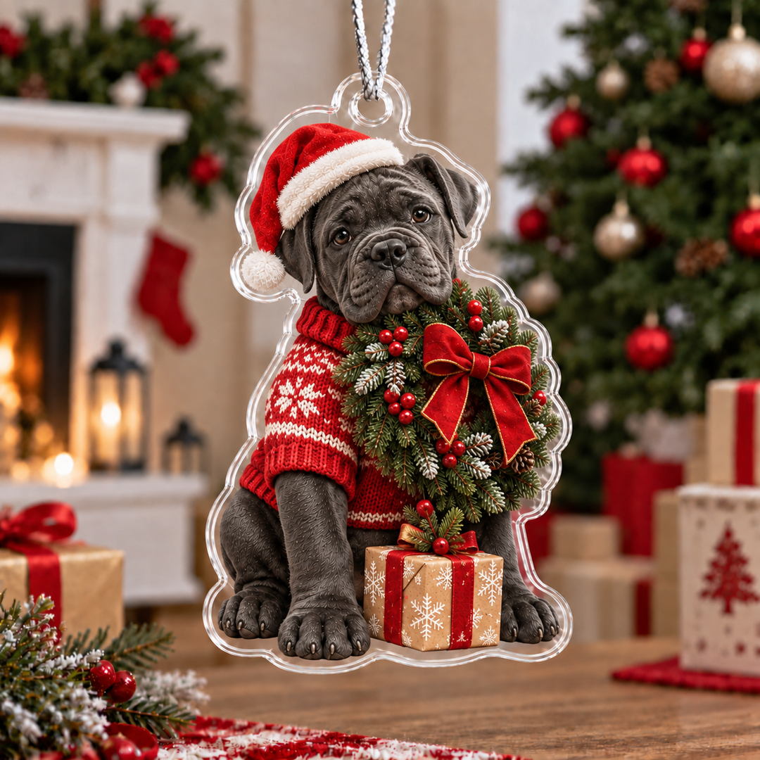 Christmas Cane Corso Mica Ornament NCU0NT115