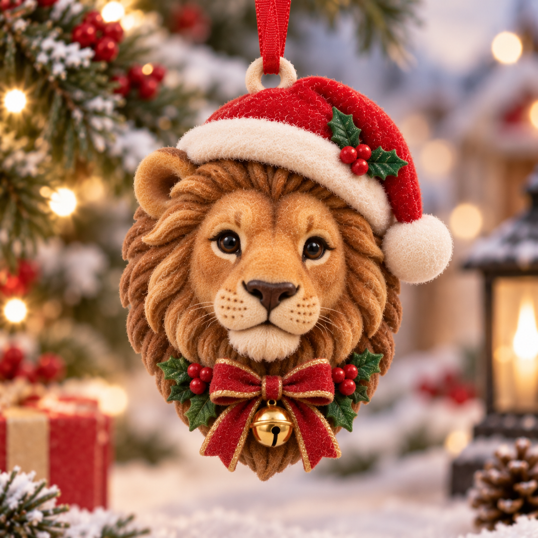 Christmas Lion Mica Ornament NCU0TM110