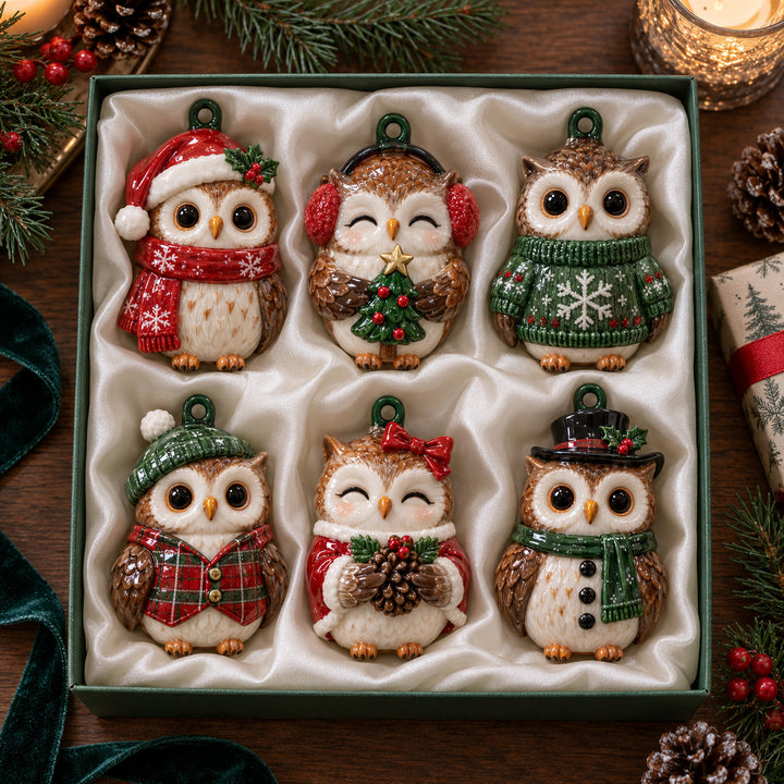 Christmas Owl Ornament Gift Set NCU0HT134