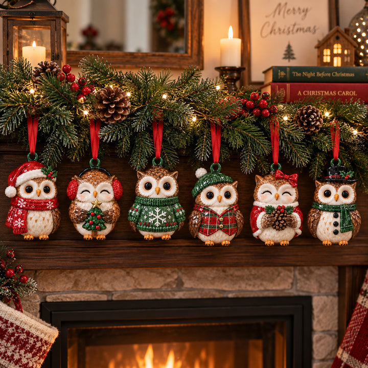 Christmas Owl Ornament Gift Set NCU0HT134