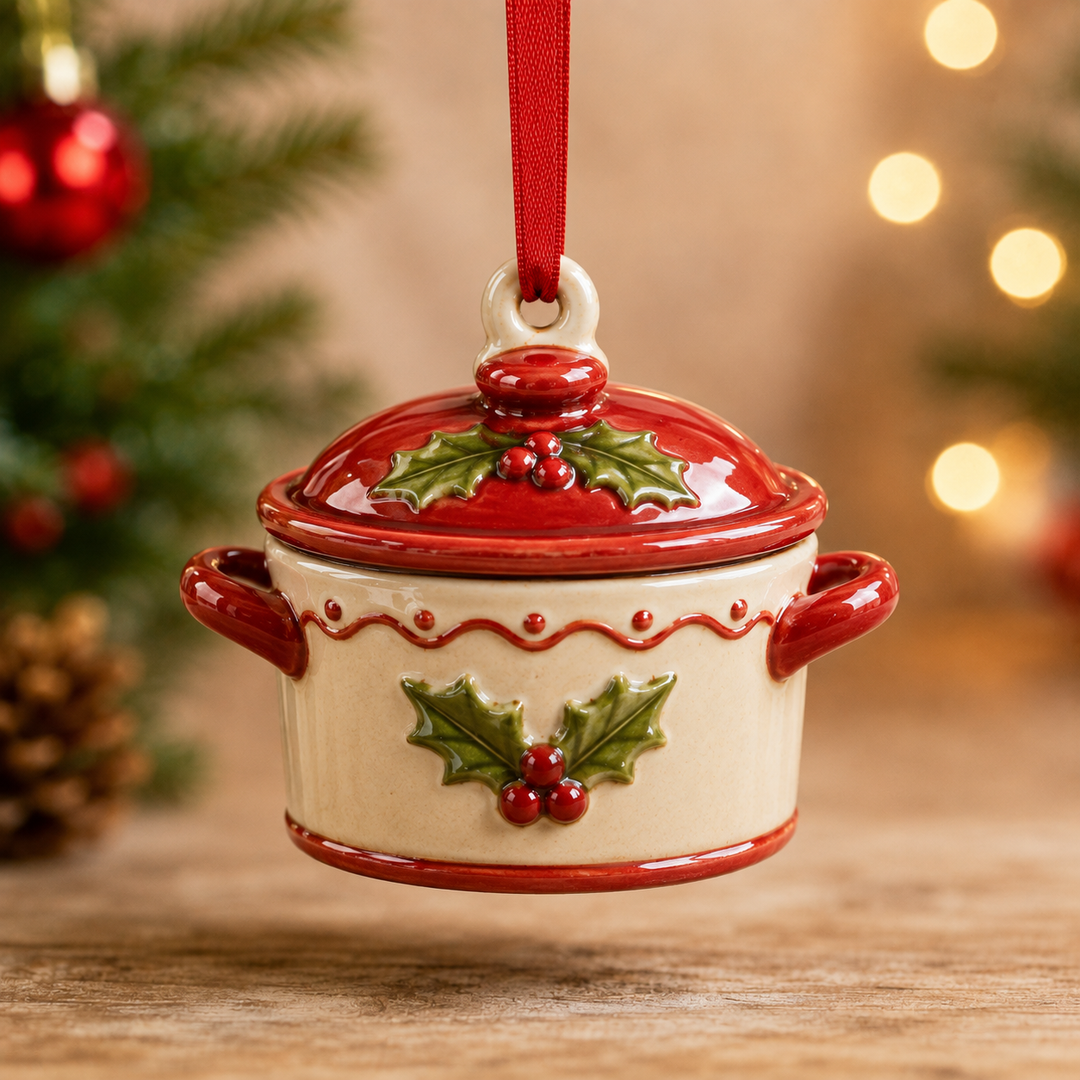 Christmas Pot Mica Ornament NCU0TM099