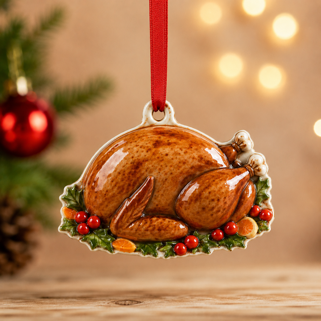 Christmas Turkey Dinner Mica Ornament NCU0TM097