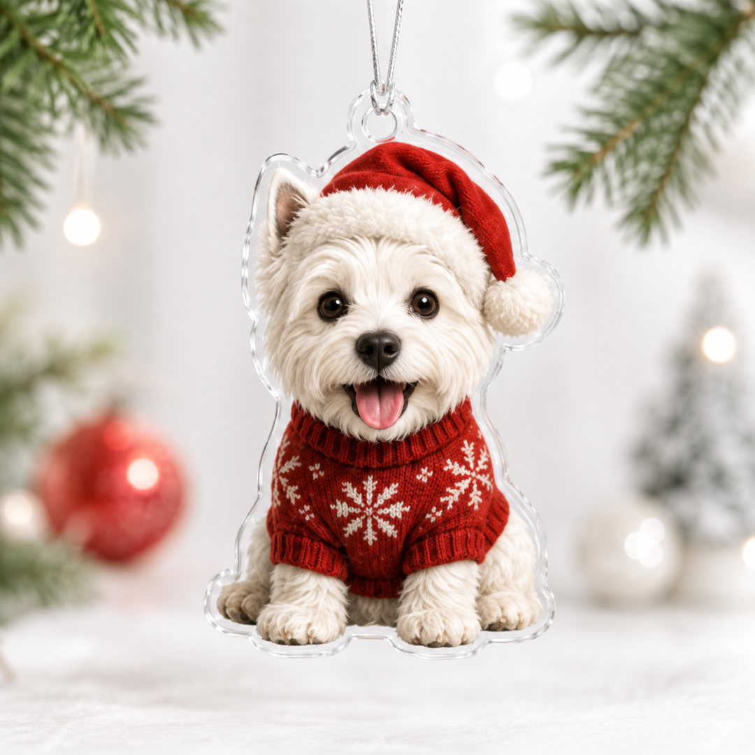 Christmas West Highland Terrier Mica Ornament NCU0NT070