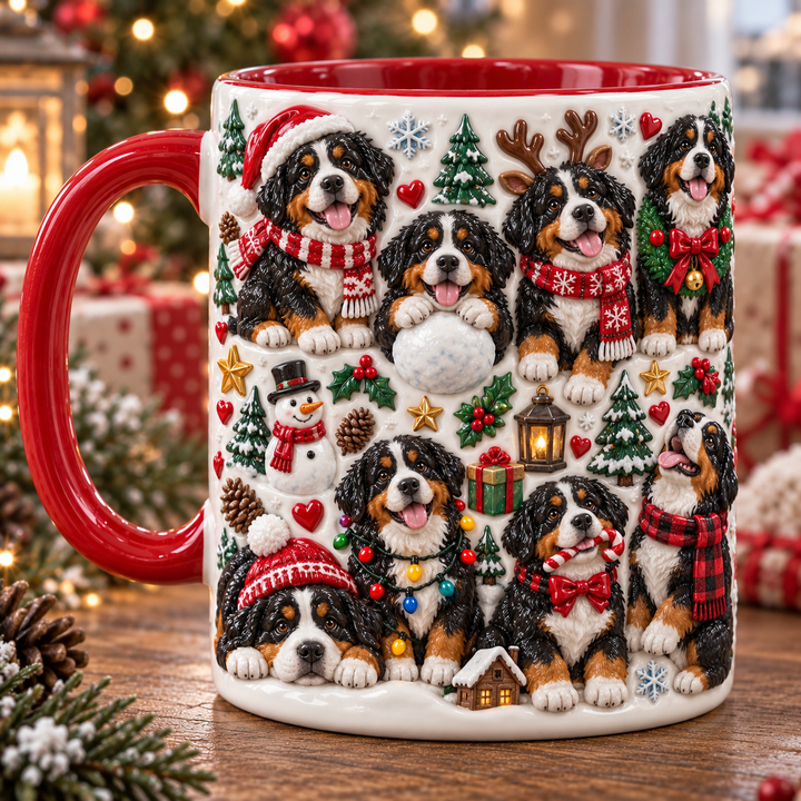 Christmas Bernie Christmas 3D Effect Printed Accent Mug NCU0TM131