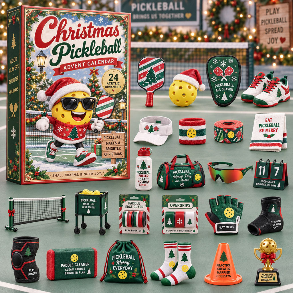 CHRISTMAS KICKOFF 40% OFF - Christmas Pickleball Advent Calendar 2026 - 24-Day Festive Countdown, Acrylic Charms Blind Box - Gift For Pickleball Lovers AC0NT281