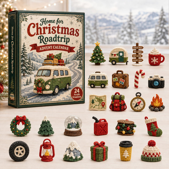 CHRISMAST KICKOFF 40% OFF - Christmas Roadtrip Van Advent Calendar 2026 - 24-Day Festive Countdown, Acrylic Charms Blind Box - Gift For Campervan Lovers AC0TH153