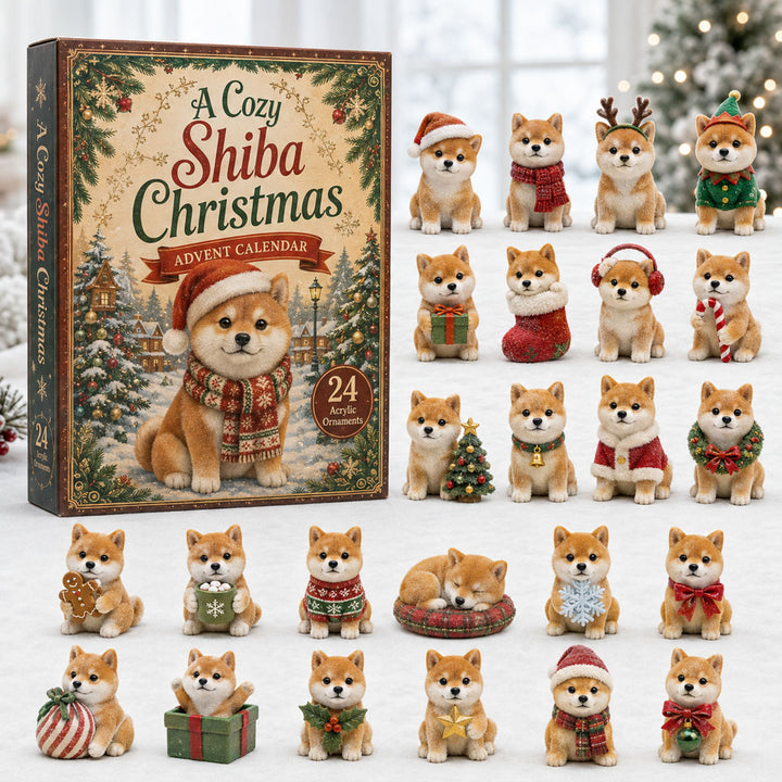CHRISTMAS KICKOFF 40% OFF - Christmas Shiba Advent Calendar 2026 - 24-Day Festive Countdown, Acrylic Charms Blind Box - Gift For Shiba Lovers AC0TH042