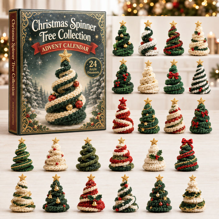 CHRISTMAS KICKOFF 40% OFF - Christmas Spinner Tree Collection Advent Calendar 2026 - 24-Day Festive Countdown, Acrylic Charms Blind Box - Gift For Christmas AC0TH178