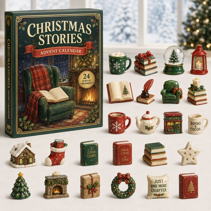 CHRISTMAS KICKOFF 40% OFF - Christmas Stories Advent Calendar 2026 - 24-Day Festive Countdown, Acrylic Charms Blind Box - Gift For Reading Lovers AC0TM097