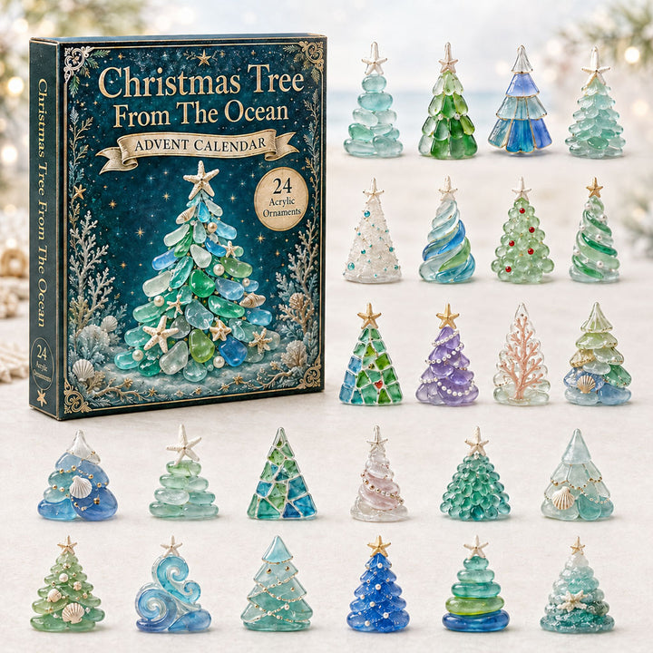CHRISTMAS KICKOFF 40% OFF - Christmas Tree From The Ocean Advent Calendar 2026 - 24-Day Festive Countdown, Acrylic Charms Blind Box - Gift For Christmas AC0TH177