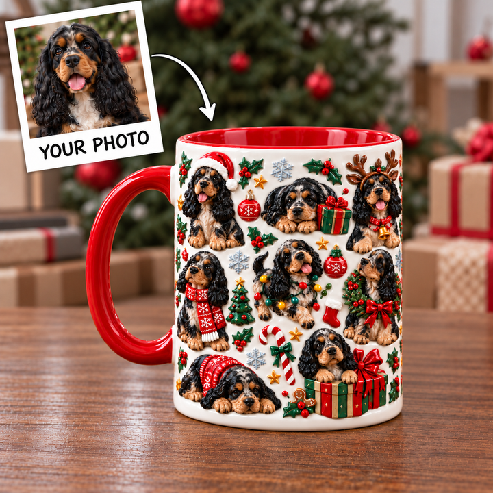 Cocker Spaniel Personalized 3D Effect Printed Accent Mug UPL0TM006