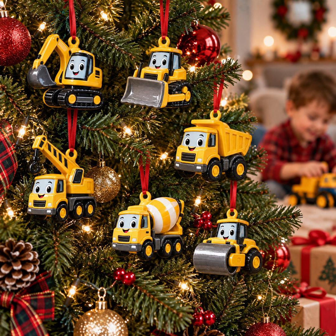 Construction Vehicles Ornament Gift Set NCU0HT131