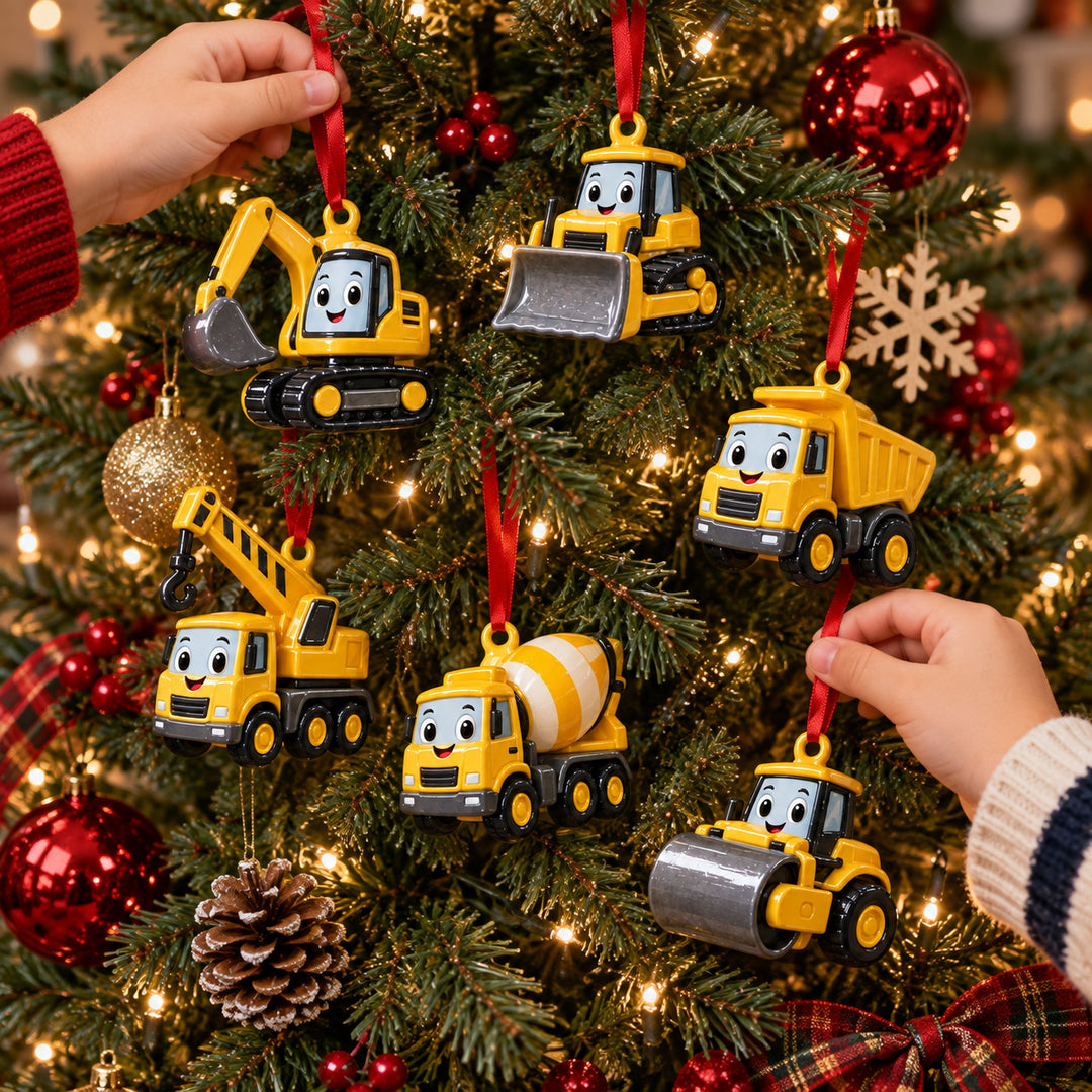 Construction Vehicles Ornament Gift Set NCU0HT131