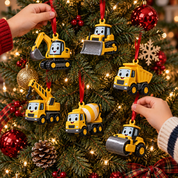Construction Vehicles Ornament Gift Set NCU0HT131