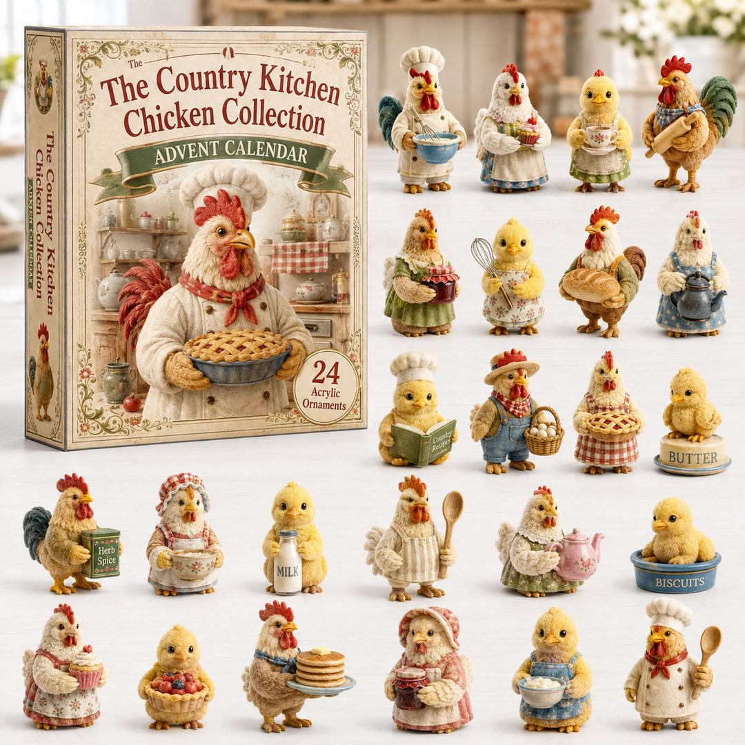 CHRISTMAS KICKOFF 40% OFF - Country Kitchen Advent Calendar 2026 - 24-Day Festive Countdown, Acrylic Charms Blind Box - Gift For Farmhouse Lovers