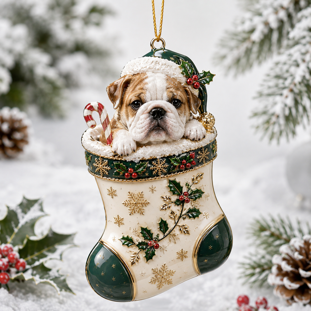 Cozy Bulldog Mica Ornament NCU0TH014