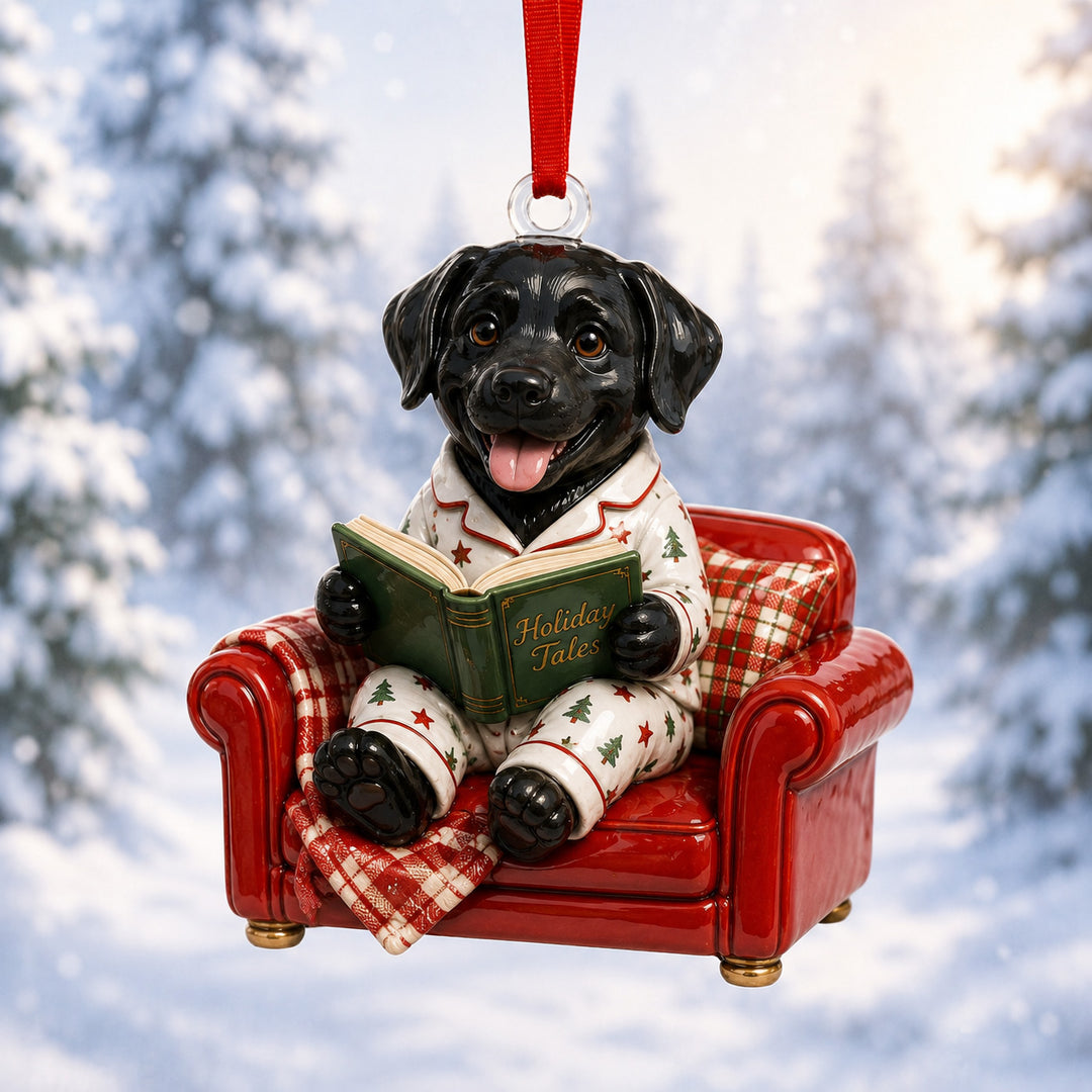 Cozy Night Labrador Mica Ornament NCU0HT047