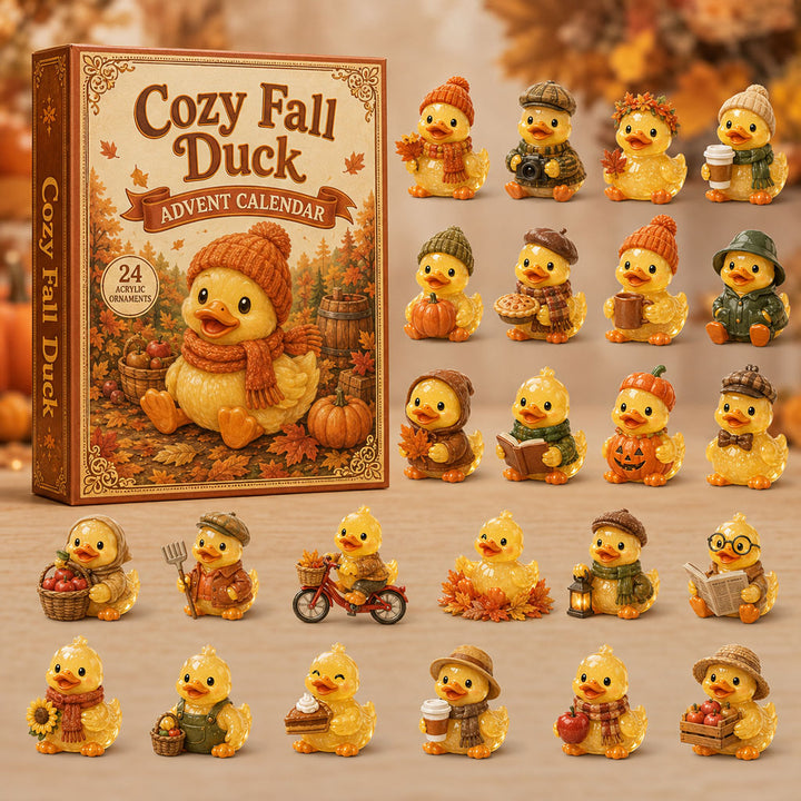 FALL KICKOFF 40% OFF - Cozy Fall Duck Advent Calendar 2026 - 24-Day Festive Countdown, Acrylic Charms Blind Box - Gift For Duck Lovers AC0NT187