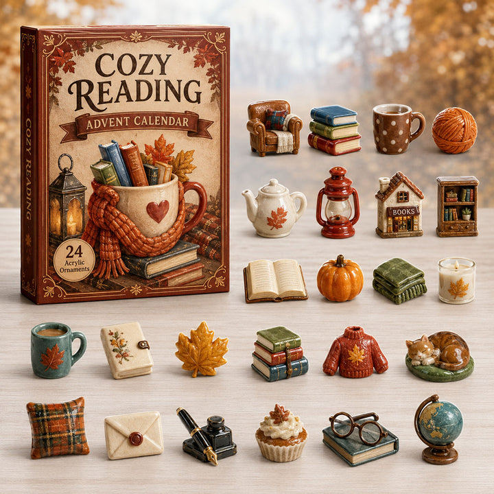 FALL KICKOFF 40% OFF - Cozy Reading Advent Calendar 2026 - 24-Day Festive Countdown, Acrylic Charms Blind Box - Gift For Reading Lovers AC0TM095