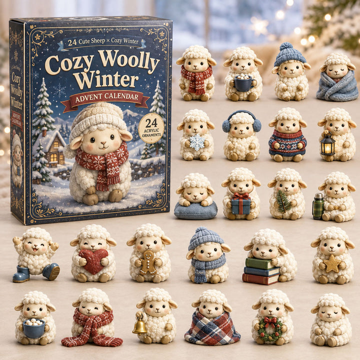 CHRISTMAS KICKOFF 40% OFF - Cozy Woolly Winter Advent Calendar 2026 - 24-Day Festive Countdown, Acrylic Charms Blind Box - Gift For Sheep Lovers AC0NT197