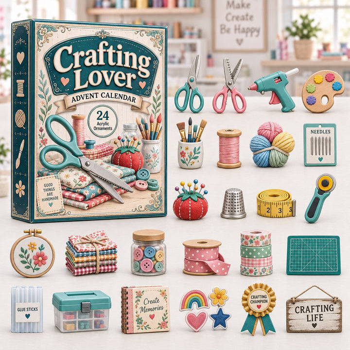 CHRISTMAS KICKOFF 40% OFF - Crafting Lover Advent Calendar 2026 - 24-Day Festive Countdown, Acrylic Charms Blind Box - Gift For Crafting Lovers AC0HA273
