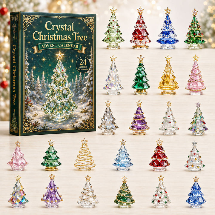 CHRISTMAS KICKOFF 40% OFF - Crystal Christmas Tree Advent Calendar 2026 - 24-Day Festive Countdown, Acrylic Charms Blind Box - Gift For Christmas AC0TH179