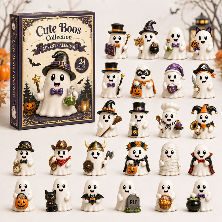 HALLOWEEN KICKOFF 40% OFF - Cute Boos Ghost Advent Calendar 2026 - 24-Day Festive Countdown, Acrylic Charms Blind Box - Gift For Halloween Lovers AC0TH020