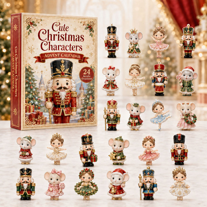 CHRISTMAS KICKOFF 40% OFF - Cute Christmas Characters Advent Calendar 2026 - 24-Day Festive Countdown, Acrylic Charms Blind Box - Gift For Christmas Lovers AC0NT031