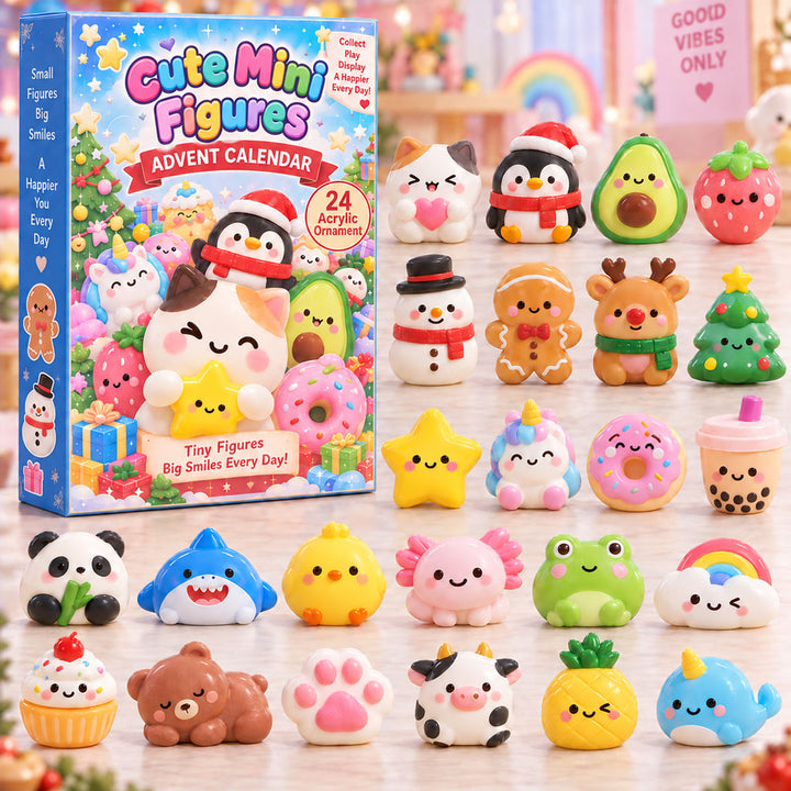 CHRISTMAS KICKOFF 40% OFF - Cute Mini Figures Advent Calendar 2026 - 24-Day Festive Countdown, Acrylic Charms Blind Box - Gift For Kids AC0HA313