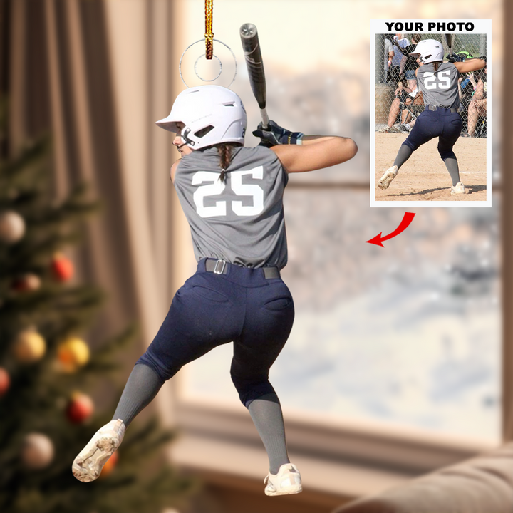 Diamond Warriord - Personalized Photo Mica Ornament - Christmas Gift For Baseball Players, Baseball Lovers