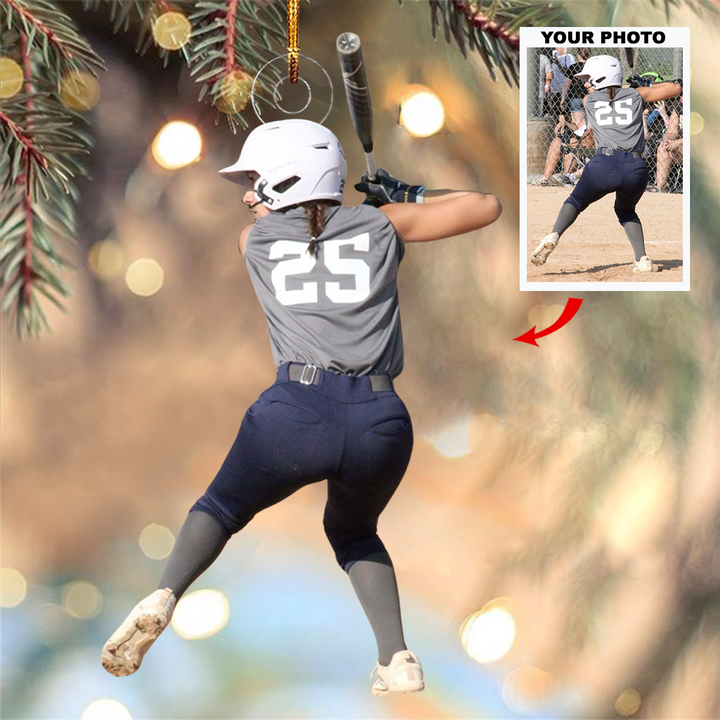Diamond Warriord - Personalized Photo Mica Ornament - Christmas Gift For Baseball Players, Baseball Lovers