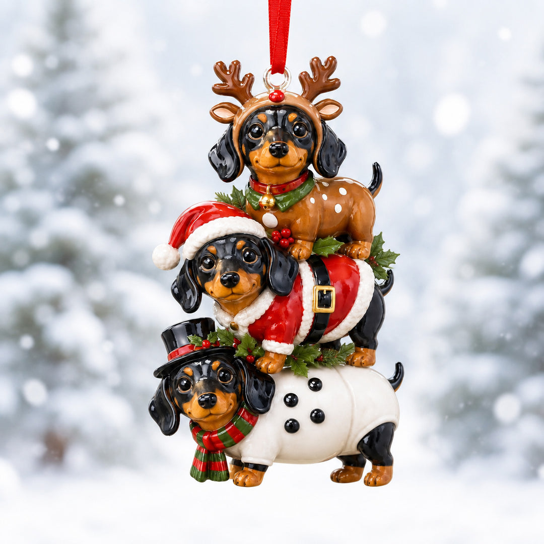 Dachshunds Crew Mica Ornament NCU0HT035
