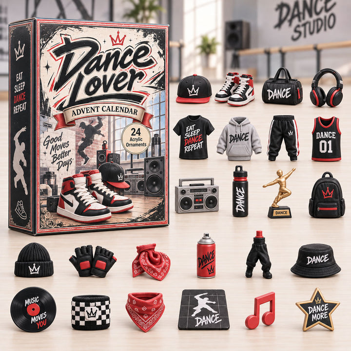 CHRISTMAS KICKOFF 40% OFF - Dance Lover Boy Advent Calendar 2026 - 24-Day Festive Countdown, Acrylic Charms Blind Box - Gift For Dance Lovers AC0HA274