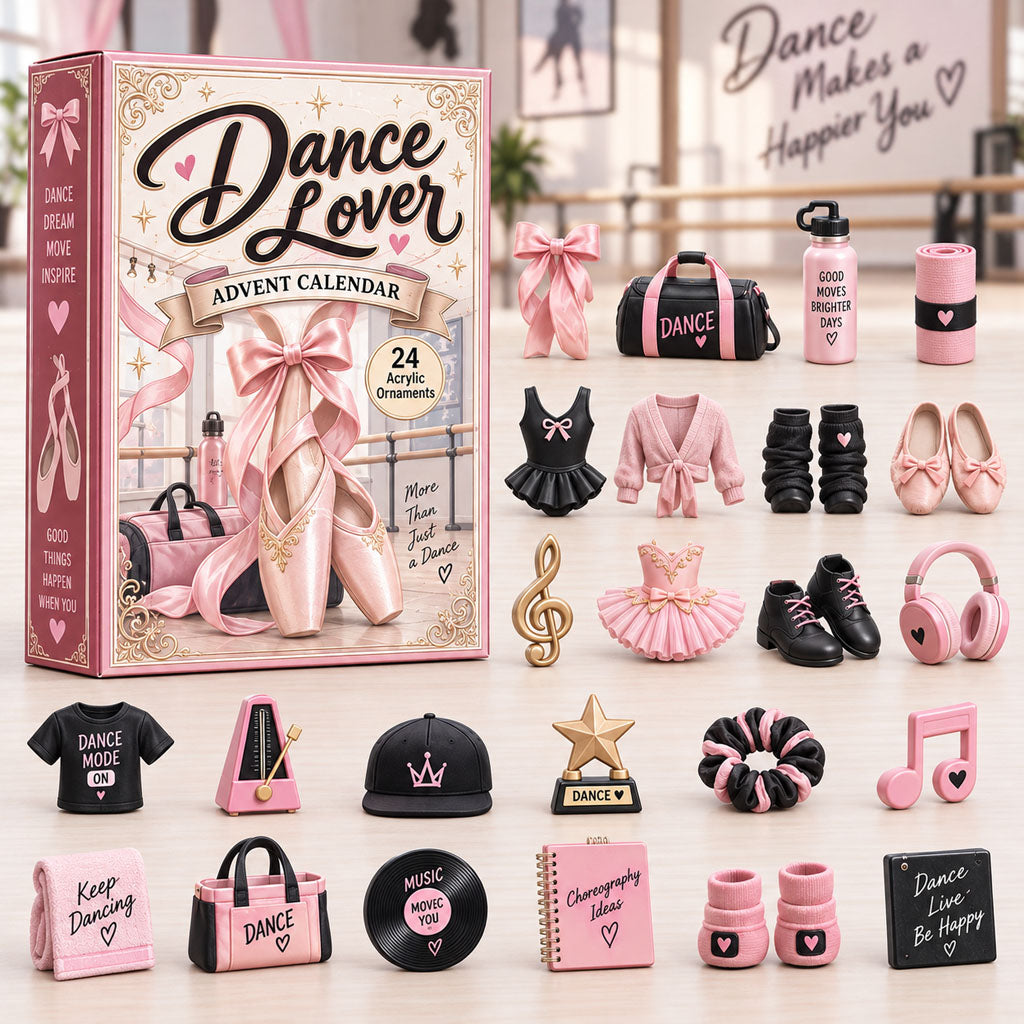 CHRISTMAS KICKOFF 40% OFF - Dance Lover Girl Advent Calendar 2026 - 24-Day Festive Countdown, Acrylic Charms Blind Box - Gift For Dance Lovers AC0HA275