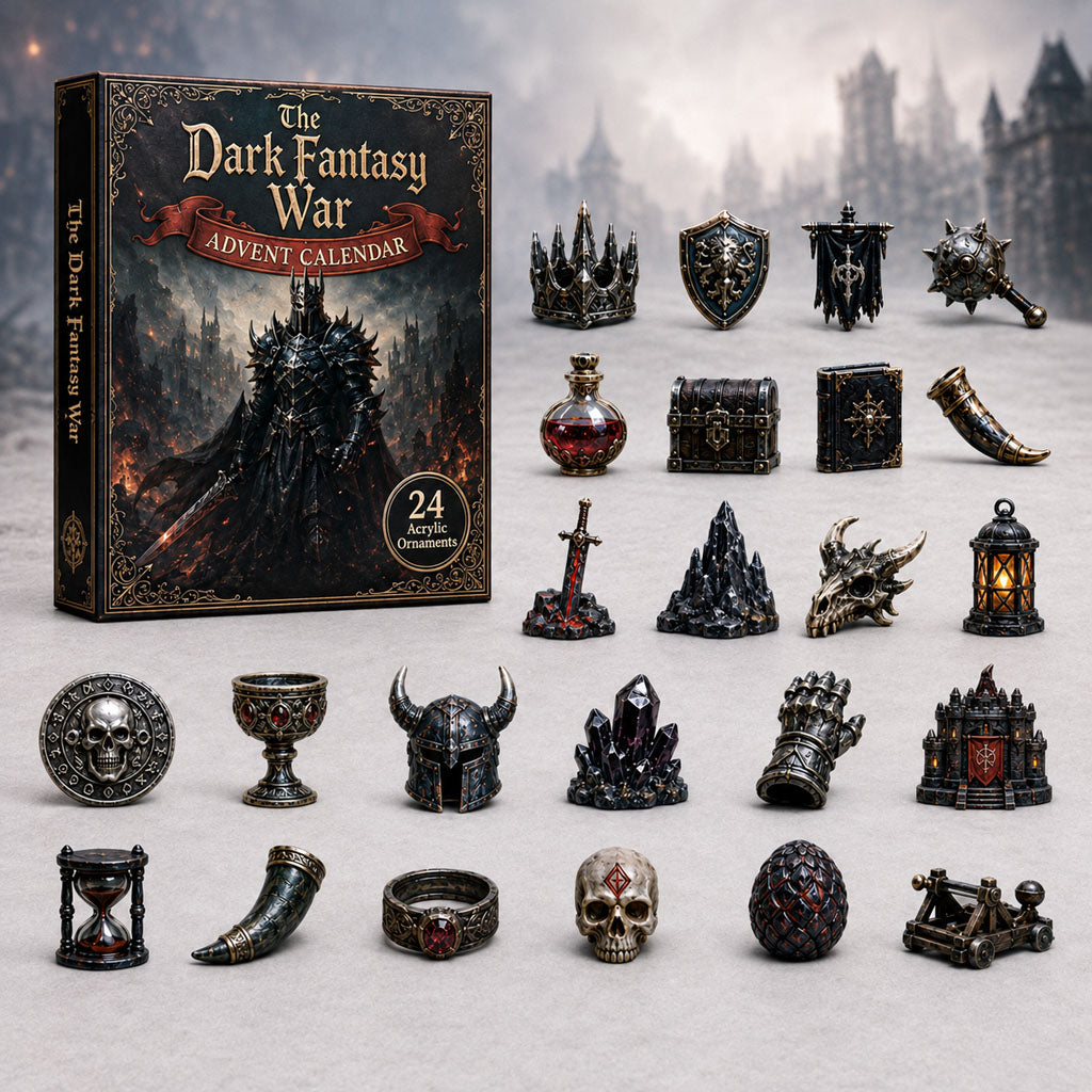 CHRISMAST KICKOFF 40% OFF - Dark Fantasy War Advent Calendar 2026 - 24-Day Festive Countdown, Acrylic Charms Blind Box - Gift For Board Games Lovers AC0TH061