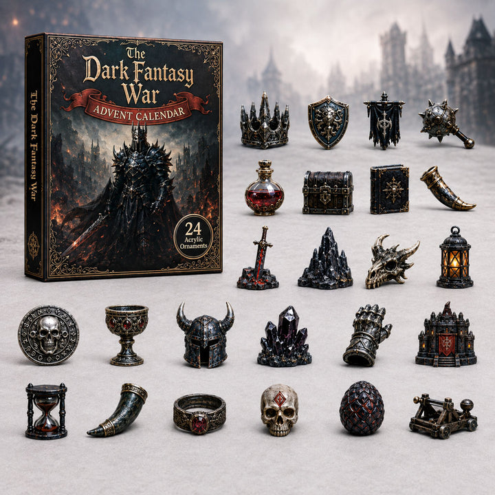 CHRISMAST KICKOFF 40% OFF - Dark Fantasy War Advent Calendar 2026 - 24-Day Festive Countdown, Acrylic Charms Blind Box - Gift For Board Games Lovers AC0TH061