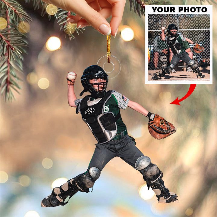 Diamond Guard - Personalized Photo Mica Ornament - Christmas Gift For Family Members