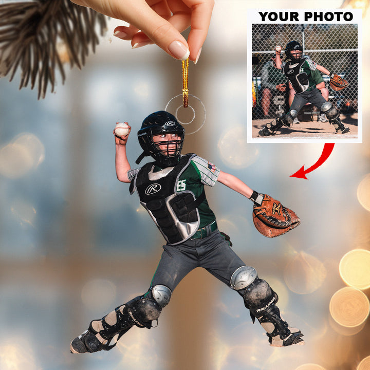 Diamond Guard - Personalized Photo Mica Ornament - Christmas Gift For Family Members